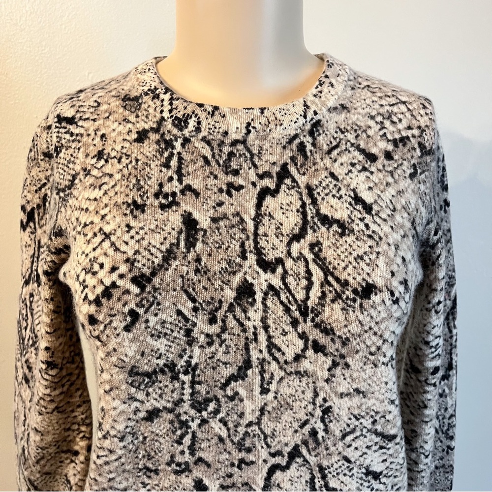 Equipment Python Shane Crew Cashmere Sweater Snak… - image 2